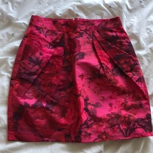 Gorgeous deep pink floral skirt